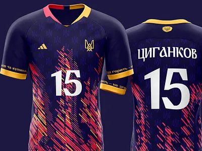 Flame Jersey Сoncept brust burn coat of arm fashion fire flame football futbol history sportswear trident tryzyb tsygankov ukraine uniform