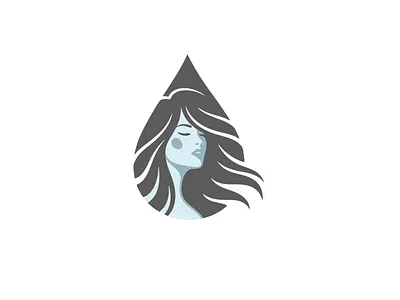 Serenity in Flow Logo – Woman’s Profile in Teal Water Droplet animation branding design graphic design illustration logo motion graphics vector