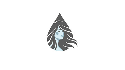 Serenity in Flow Logo – Woman’s Profile in Teal Water Droplet animation branding design graphic design illustration logo motion graphics vector
