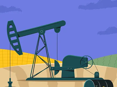 The Black Gold of Baku azerbaijan baku blackgold illustration oil petrol