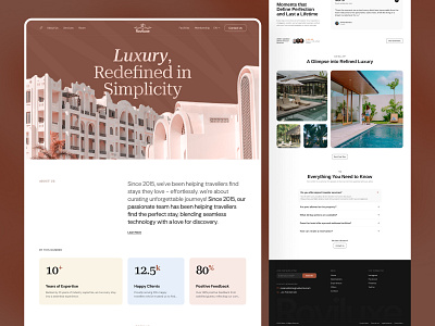 Luxury Hotel Booking Website - Stay Premium, Travel Smarter 🏨🌍 agency booking website clean design hotel hotel booking landing page luxury design modern ui product design resort uiux uiux design uiux design agency web app web design web development website