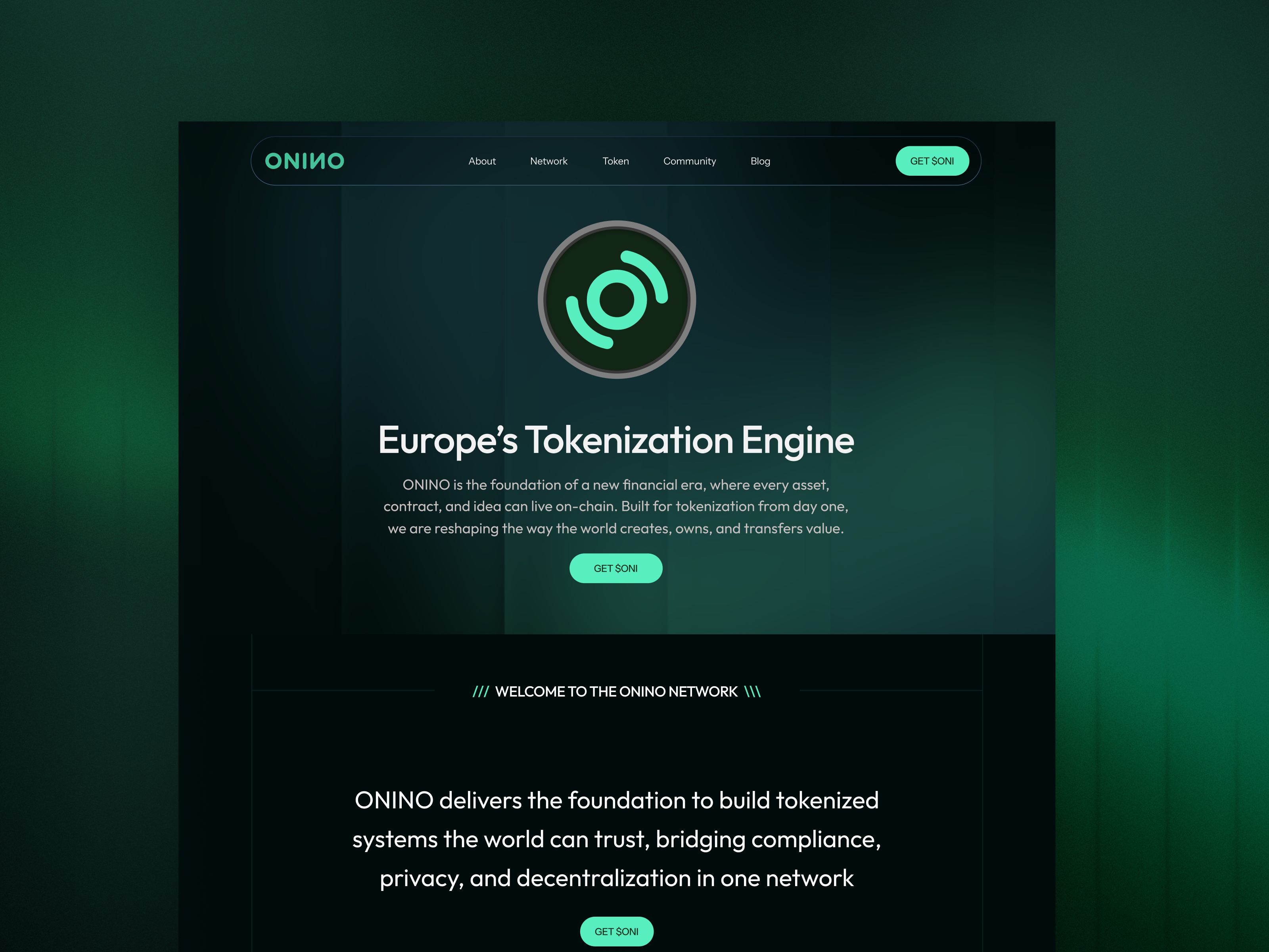 Onino - Blockchain Crypto Tokenization Full Landing Page Design bank blockchain blockchain landing page blockchain ui design crypto crypto coin crypto landing page crypto ui design crypto wallet dark mode finance finance landing page fintech landing page landing page saas landing page tokenization tokens ui ui ux design web3