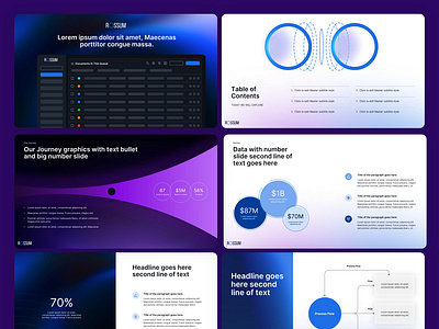 ROSSUM Presentation Template branding design google slide graphic design illustration logo master template pitch deck powerpoint template presentation design template ui