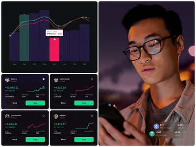 Trading Analytics Mobile App Design analytics app app design app designer charts ui crypto app cryptocurrency dark mode data visualization figma design fintech design mobile app design mobile ui trading app ui ux