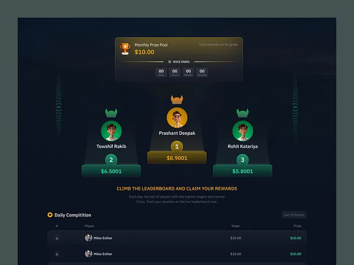 Browse thousands of Prize Pool UI images for design inspiration | Dribbble