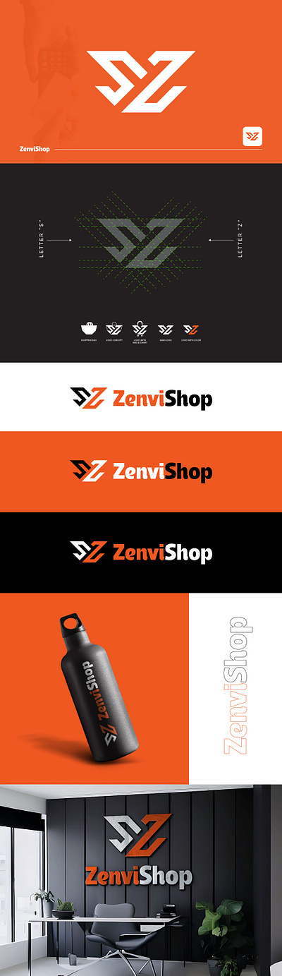 ZenviShop Logo Design Project Rebranding branding design ecommers logo graphic design logo logo design logoinspiration logotype online shop logo shop logo