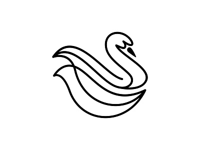 Swan Lineart brand identity branding design duck icon illustration lineart logo minimalist simple swan swan logo symbol vector