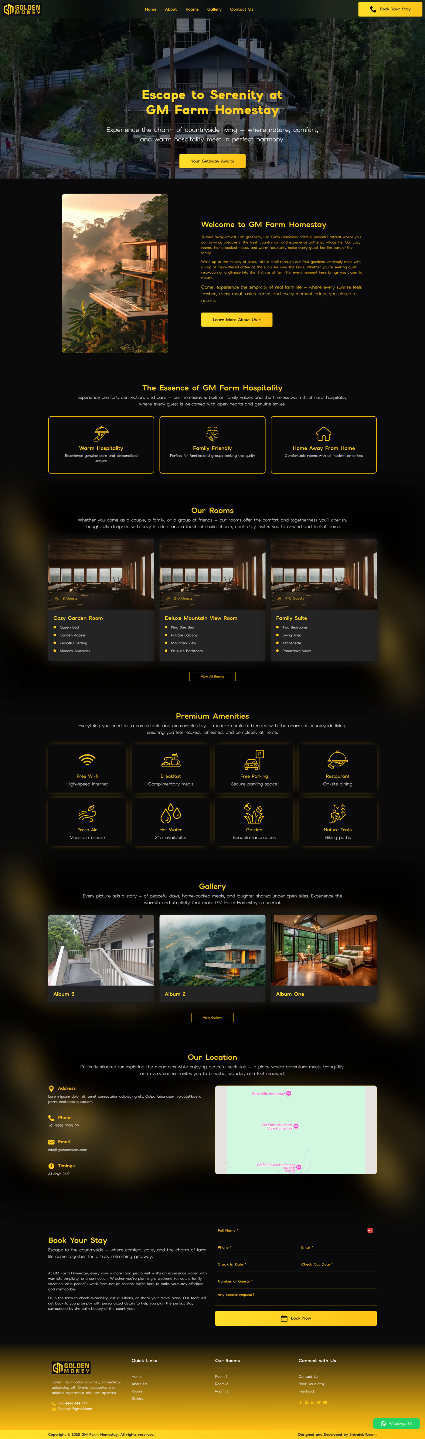 GM Farm HomeStay branding custom php template design drupal custom theme graphic design illustration logo php custom template ui wordpress custom theme