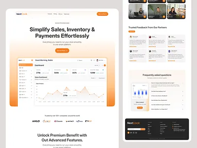 POS Software Landing Page clean ui ecommerce homepage landing page point of sales pos pos system saas sales ui ux