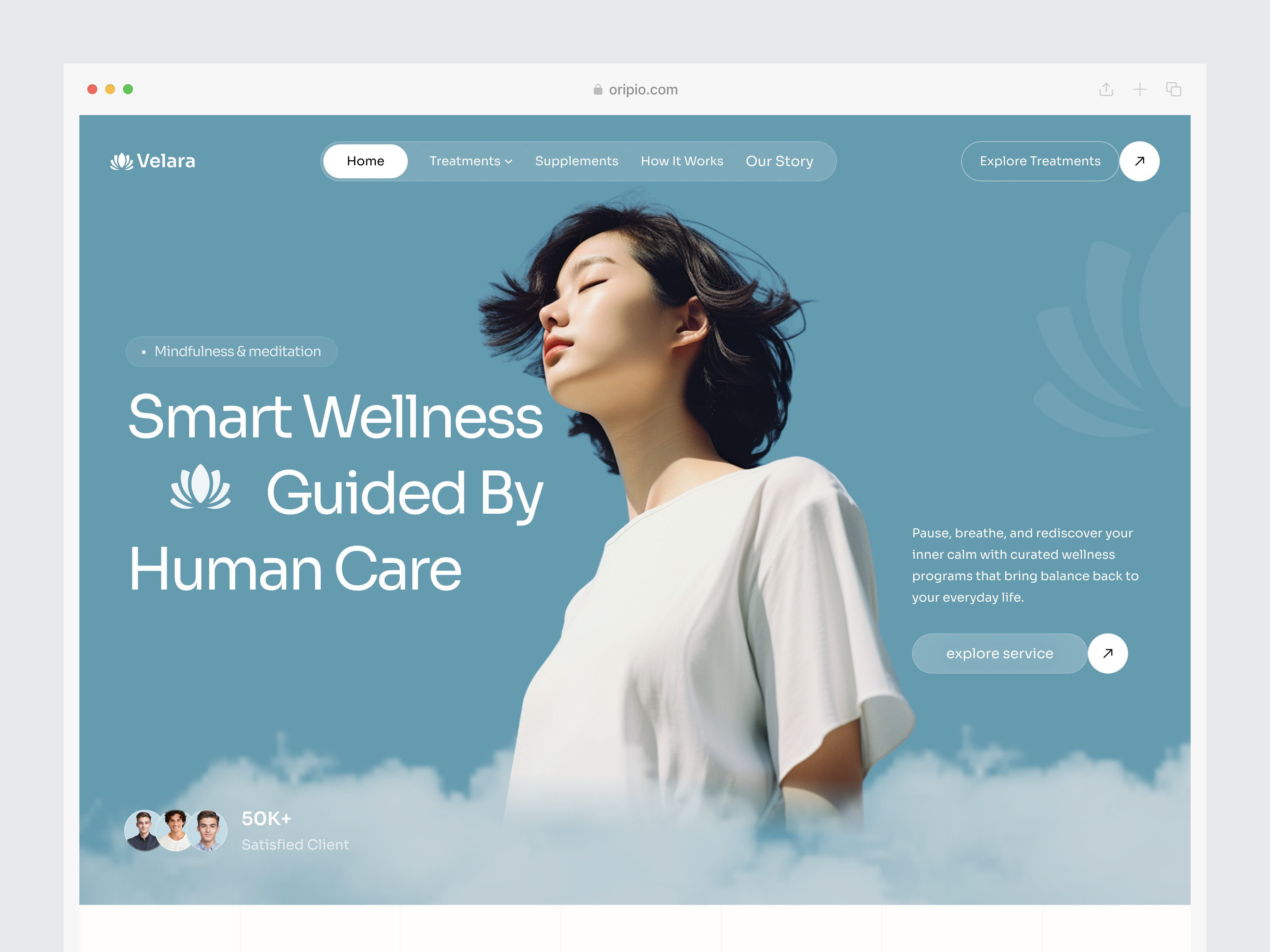Telehealth & Wellness - Website Design healthcare healthcare website landing page design medical oripio semaglutide telehealth telehealth landing page telehealth website telehealth website design telehealth wellness telemedicine ui design web design website design wellness landing page wellness website wellness website design