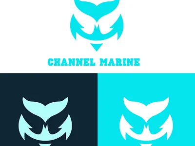 CHANNEL MARINE channel marine design illustration toadstool logo design travel agency logo design