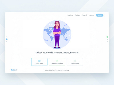 Global Business Connection & Worldwide Network Illustration app illustration character design connection design system fintech flat design global network globalization international business logistics map modern remote team saas scalable vector startup design ui design vector illustration web design worldwide