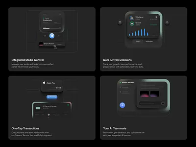 Bento Grid Section apple bento bento grid black blue dark darkmode figma freelance product design ui ux web design website
