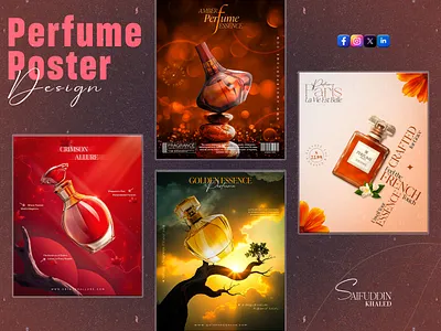 Perfume Poster Design | Luxury Branding & Advertising banner design brand identity design branding cosmetics branding creative advertising facebook fragrance advertisement graphic design luxury branding luxury product design packaging branding perfume branding perfume design perfume poster photoshop poster poster design product advertising product mockup social media banner visual design