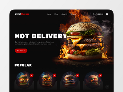 🍔 Vivid Burger Website Concept burger concept design food restaurant ui ux web website