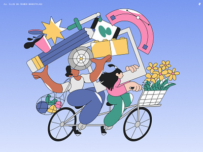 Collaboration! character design design illustration product ui vector webdesign