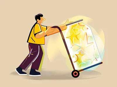 Delivering Ideas character design design illustration product ui vector webdesign