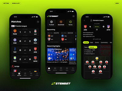 Betting Sports App app bet betting casino football app gambling game igaming ios mobile mobile app mobile ui soccer sport sport app sport matches sport picks sports app sports stats
