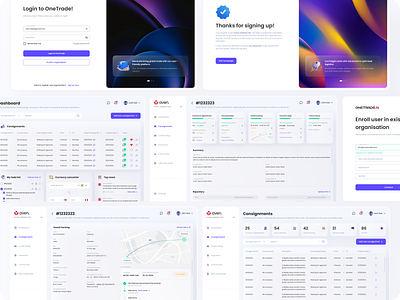 OneTrade - Trade & shipment management platform clean consignment dashboard design desktop interface logistics logistics supply chain product shipment supply chain tracking trade trade platform trading ui ux web webapp website