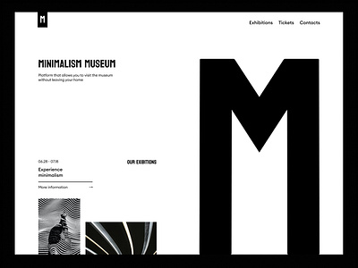 Website for the museum of minimalism design ui ux