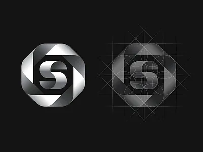 S brand branding design idea illustration logo mark negative typography ui