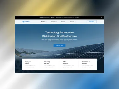 Kimbal – Energy-Tech Web Design cleanui creative design designinspiration digitaldesign dribbble innovation inspiration interface minimaldesign modernui portfolio productdesign sustainability techdesign trending uidesign uiux uxdesign webdesign