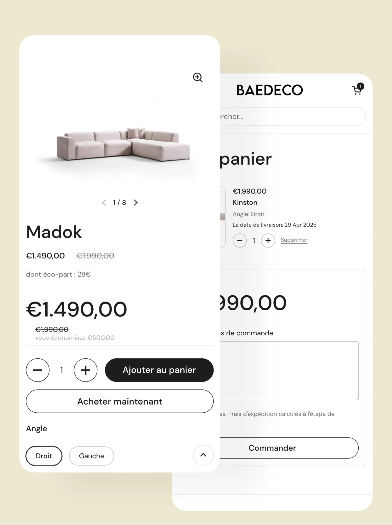 Example of High End E Commerce UX UI Design