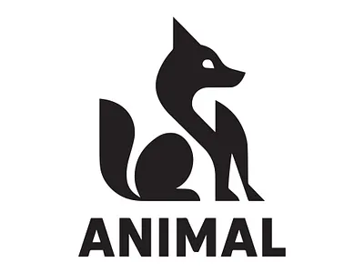 Stylized Negative Space Animal Logo abstract animal logo geometric logo design logo negative space logo