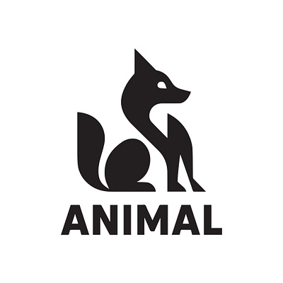 Stylized Negative Space Animal Logo abstract animal logo geometric logo design logo negative space logo