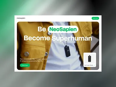 NeoSapien – AI-Native Wearable Web Design ai cleanui creative dailyui design designinspiration digitaldesign dribbble futuretech innovation inspiration minimaldesign modernui portfolio productdesign techwearable uidesign uiux uxdesign webdesign