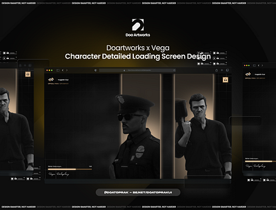 Vega Detailed Loading Screen UI I Gta V branding design doartworks figma fivem grand theft auto graphic design gta gta5 illustration loading loading screen loading screen design loading screen script loading screen ui logo ui uiux vector
