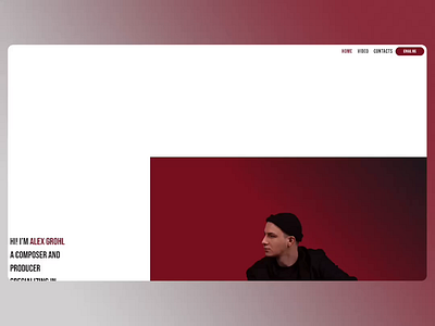 Website for Music Composer and Producer in Wix Classic Editor animation animations branding css design illustration landing page ui web design wix wix studio