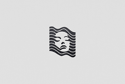 Wave beauty branding design face flag graphic design icon illustration lines logo logo design minimalist vector wave waves woman