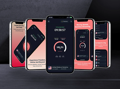 VPN Mobile UI & UX ✦ IpnVPN ✦ app ui app ux branding design graphic design ios app ios ui ios ux logo mobile mobile app mobile app design mobile app ui mobile app ux ui vpn vpn design vpn system