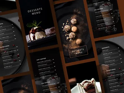 menu desserts branding design graphic design logo