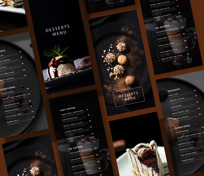 menu desserts branding design graphic design logo