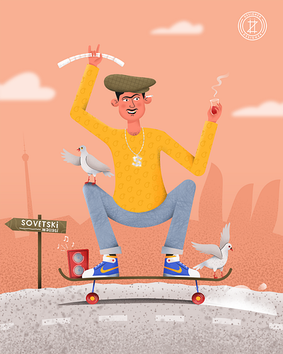 Bakili Character Qedesh baku baku city bakulian character digitalart digitalwork