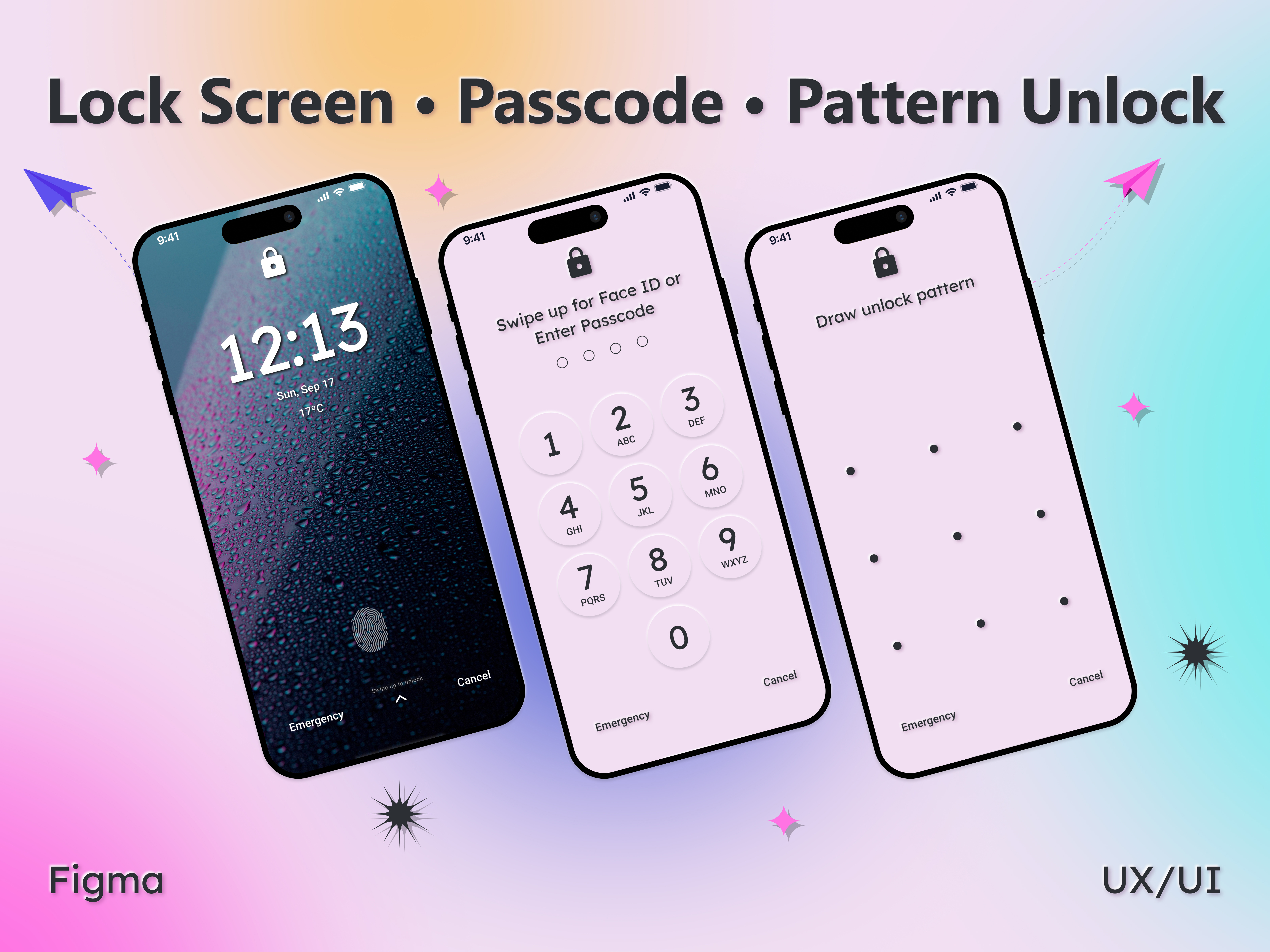 Mobile Lock Screen • Passcode UI • Pattern Unlock(Figma Concept) by Md ...