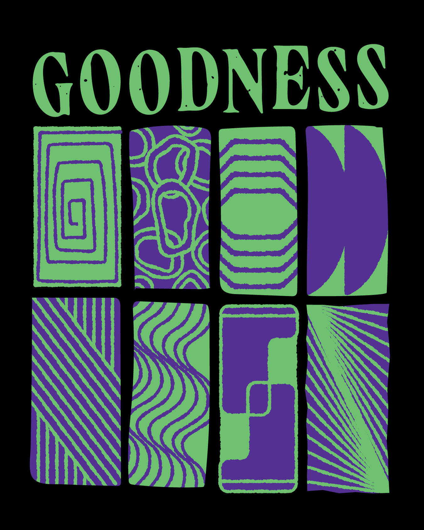 Goodness Band Merch band design goodness hand drawn illustration lettering merch mightymoss seattle tshirt typography