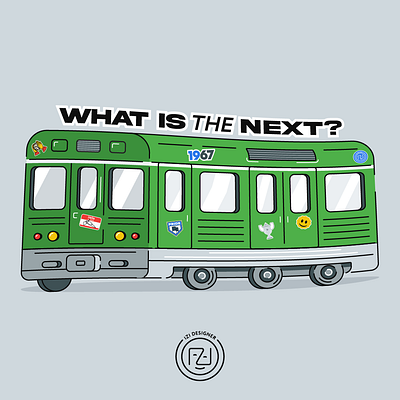 What is the next? bakumetro illustration subway train what is the next