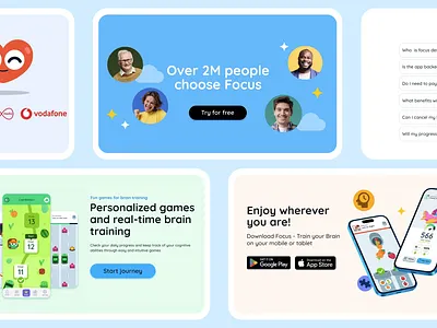 Focus Website design - Homepage Design animation app branding design home page interface landing page ui user interface web web design website