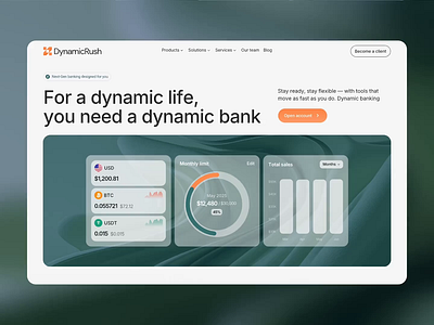 Digital Bank | Online Bank | Banking Products | Landing Page animation banking banking design banking landing page banking platform banking technology digital finance digital payments financial platform financial products fintech fintech design fintech landing page fintech solutions landing page design modern design product design ui ux web design web interface design