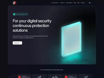 Defendzero | Hero Section Animation 3d 3d animation animation cybersecurity design agency digital hero section it landing page saas security technology ui ux