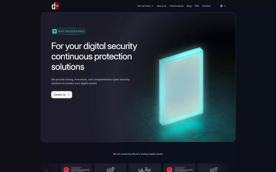 Defendzero | Hero Section Animation 3d 3d animation animation cybersecurity design agency digital hero section it landing page saas security technology ui ux