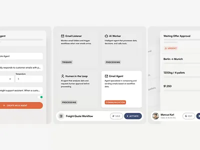 5U AI | Bento Card Design ai animation bento bento cards cargo design feature freight hero section shipping transportation ui ux