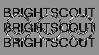 BRIGHTSCOUT 3d agency brand brightscout design digital identity logo logo design smiley face