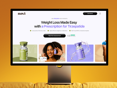 Health Supplements E-commerce Design d2c health website e commerce glp 1 health website healthcare landing page nutrition landing page online shopping semaglutide shop shopify store supplement supplement brand supplement wbsite supplement website vitamins weight loss wellness landing page