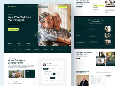 CareHaven – Senior Care & Home Assistance Website Design care agency care agency platform caregiver website caregiving service website elderly care family care platform health wellness website health service website healthcare landing page home caregiver web home nursing medical assistance medical website minimal medical website nursing support website parent care platform responsive website senior care website web design website design