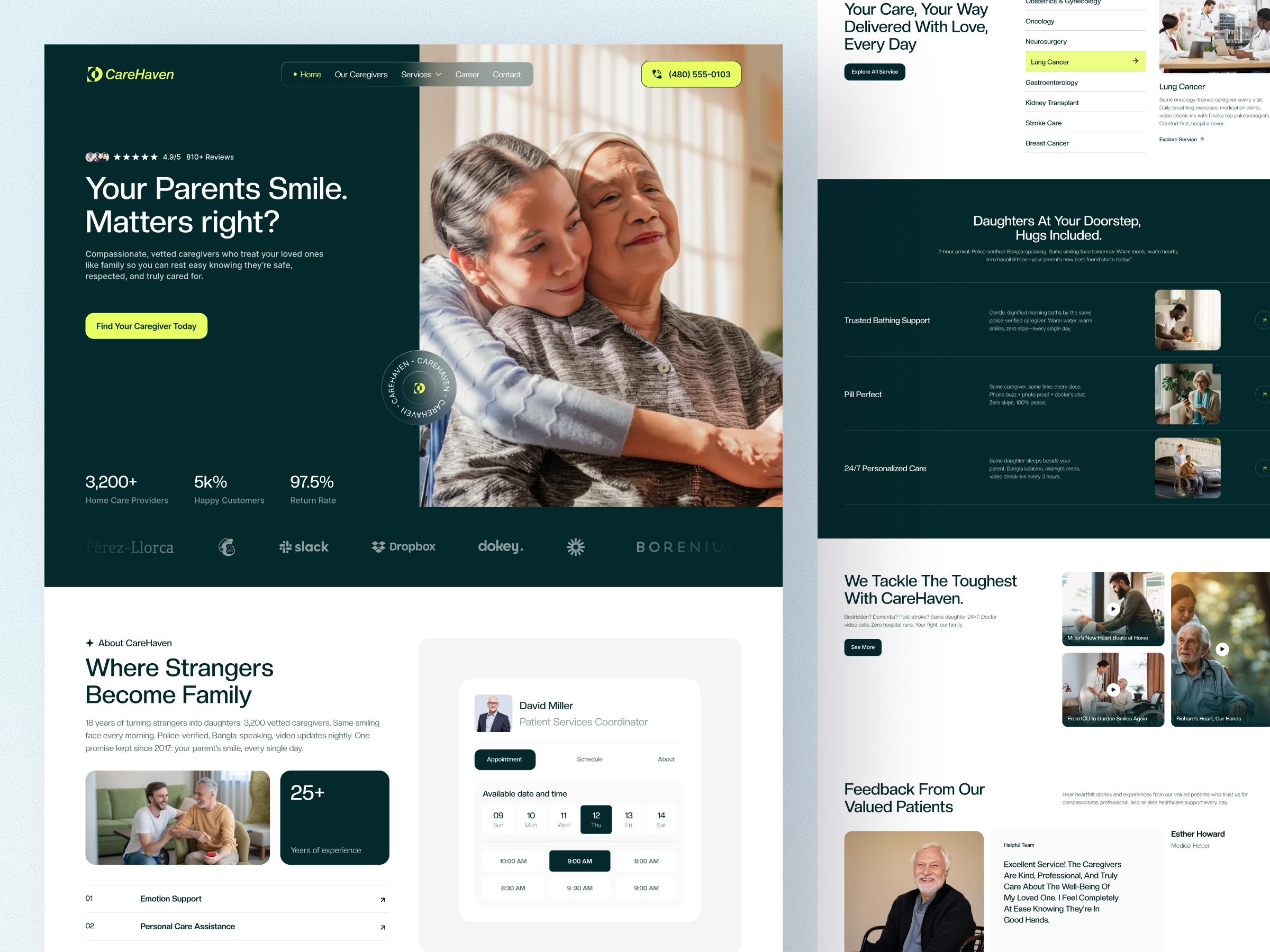 Example of Healthcare Website UI UX Design