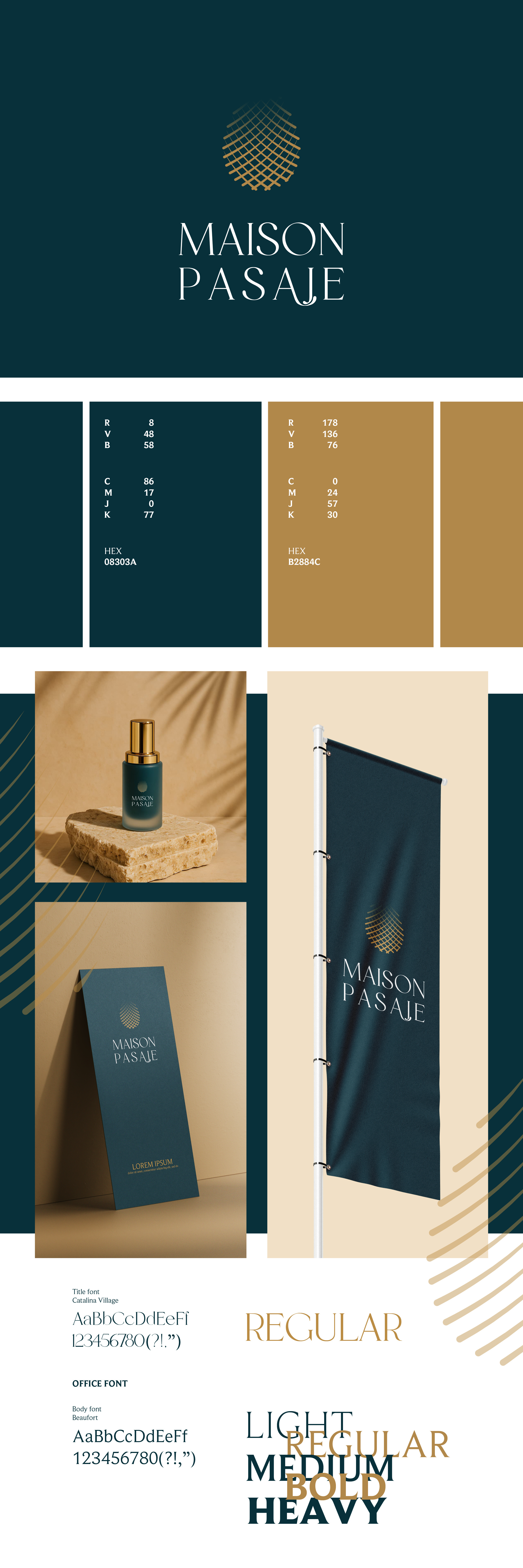 Branding Maison Pasaje brand branding illustration logo maroc morocco typographie